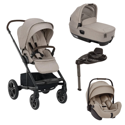 Nuna Trio Mixx Next con navicella Cari omologata auto e Arra Flex