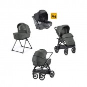 Inglesina - Sistema Quattro Aptica XT + Darwin i-Size COMPLETO DI TELAIO - Colore Inglesina: charcoal grey