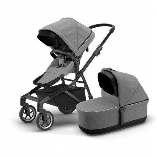 Duo passeggino Thule Sleek + Thule Bassinet (Passeggino + navicella) - Colore Thule: Grey melange