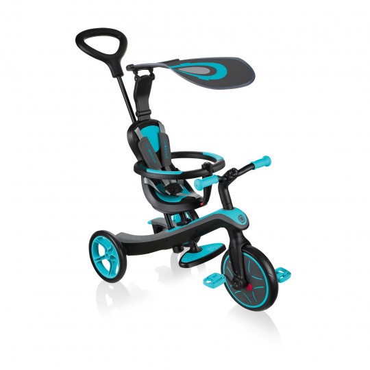 Globber - Explorer Trike 4in1 - da triciclo a balance bike - Colore: Azzurro