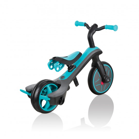 Globber - Explorer Trike 4in1 - da triciclo a balance bike - Colore: Azzurro