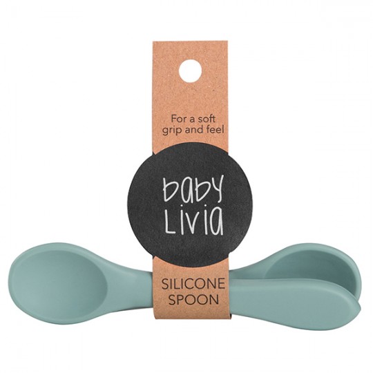 BABY LIVIA - Cucchiaio in silicone - Baby Livia: Blue surf