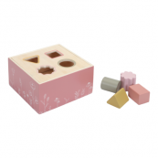 Little Dutch - Cubo in legno con forme - Colori Little Dutch: Wild Flower Pink