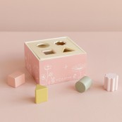 Little Dutch - Cubo in legno con forme - Colori Little Dutch: Wild Flower Pink