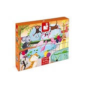 Janod - Puzzle tattile 20pezzi - Versioni Janod: A Day at The Zoo