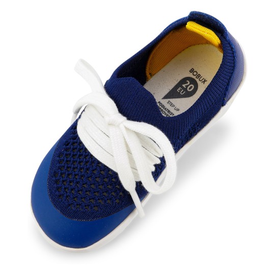 Bobux - Scarpina Step Up Play Knit - Morbido tessuto elastico! - Taglia Scarpe: 19, Colore Bobux: Blueberry