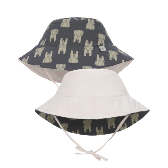 Lässig - Cappello Reversibile 50+UV tg. S (6-18 mesi) - Colori Lässig: elephant grey