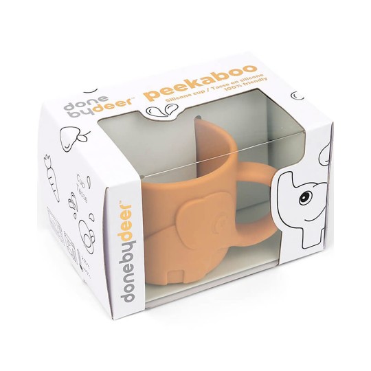 Done By Deer - Tazza Peekaboo 165ml- 100% Silicone - Colore: Mostarda