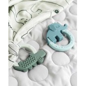 Done by Deer - Set 2 Massaggiagengive Elphee e Croco - 100% Silicone Alimentare - Colore: Blu