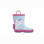 Mr.Tiggle - Stivale da pioggia Unicorno Azzurro - Taglia Scarpe: 25