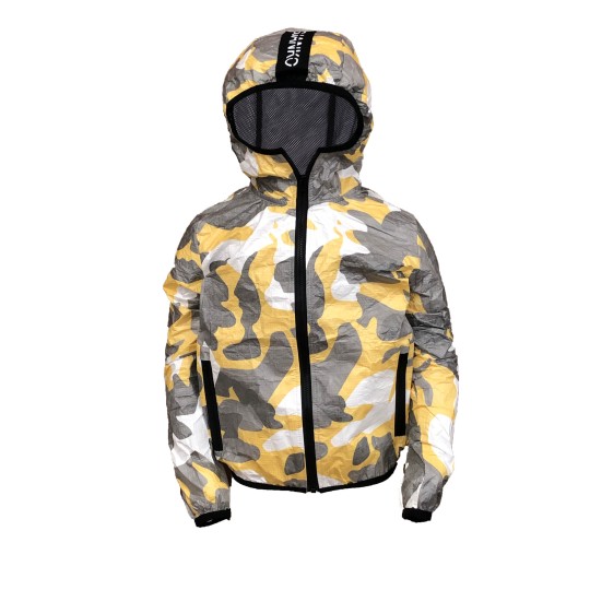 Bjanko - Giacca Leggera in Tyvek® Camouflage Giallo - senza membrana con interno in rete - Taglie Bjanko: 2A