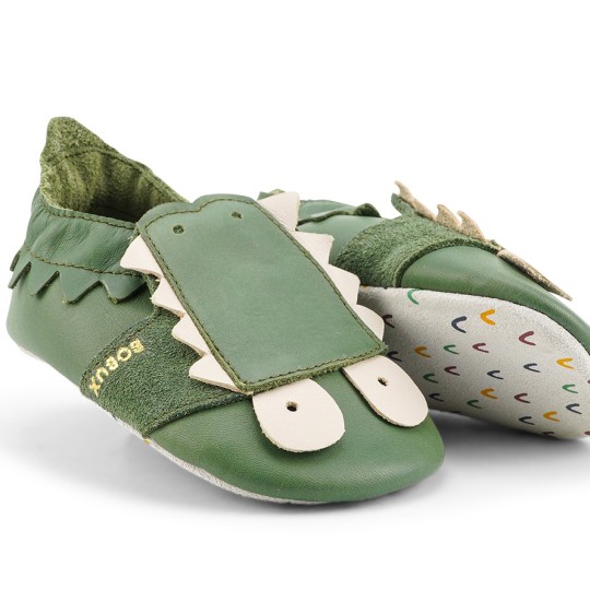 Bobux - Scarpina Soft Sole Tg. L - La cosa migliore dopo i piedi scalzi! - Colore Bobux: Coccodrillo Verde