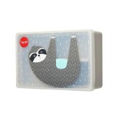 3Sprouts - Porta pranzo Bento 3 Scomparti - in Silicone - Versioni 3 Sprouts: Bradipo Grigio