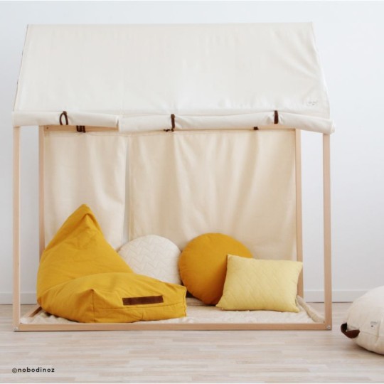 Nobodinoz - Pouf Oasis 53x53x109 - Per bambini - Colori Nobodinoz: Farniente Yellow