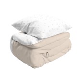 Dili Best - Copripiumino con federa per letto Natural - 100×135 - Colore: Bianco