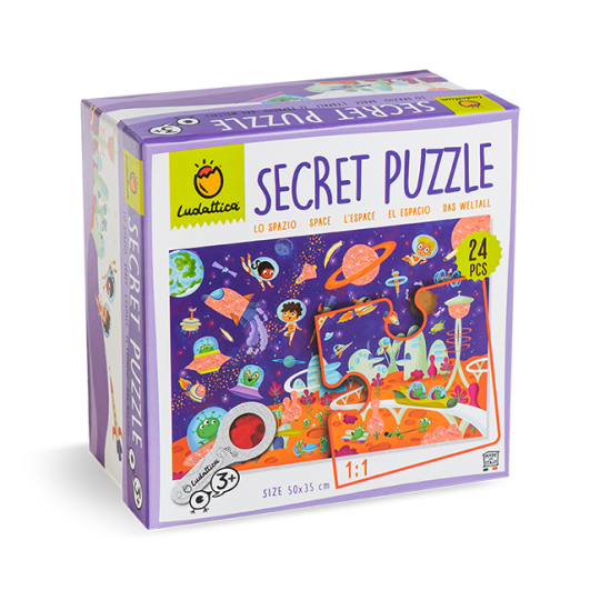 Ludattica - Secret Puzzle - Prendi la lente e scopri tutti i segreti! - Versioni Ludattica: Spazio