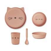 Liewood - Set pappa Brody in plastica - 4pezzi - Colore Liewood: Cat Rose