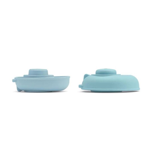 Plan Toys - Barchetta trasformabile in gomma - Ecosostenibile - Colore: Pastel Blue