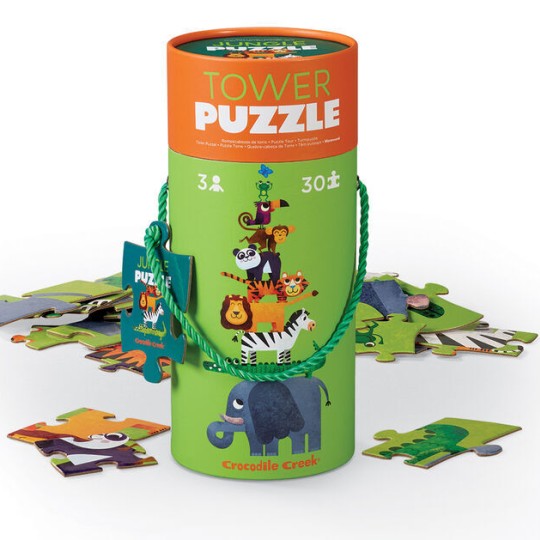 Crocodile Creek - Puzzle verticale 30 pezzi - con scatola - Crocodile Creek: Jungle