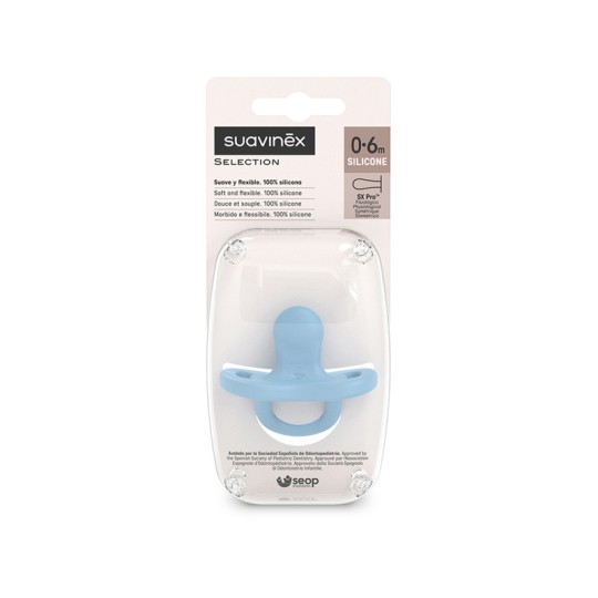 Suavinex - Ciuccio silicone 0-6mesi - Essence - Colori Suavinex: Acqua