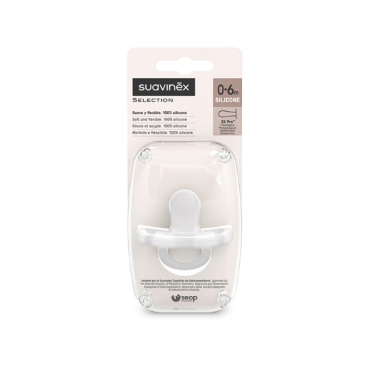 Suavinex - Ciuccio silicone 0-6mesi - Essence - Colori Suavinex: Trasparente