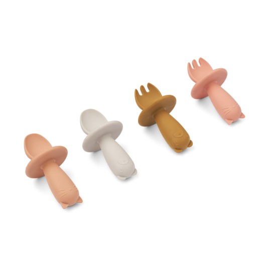 Liewood - Set di posate per bambini Avril - 4 pezzi - Colore Liewood: Rose