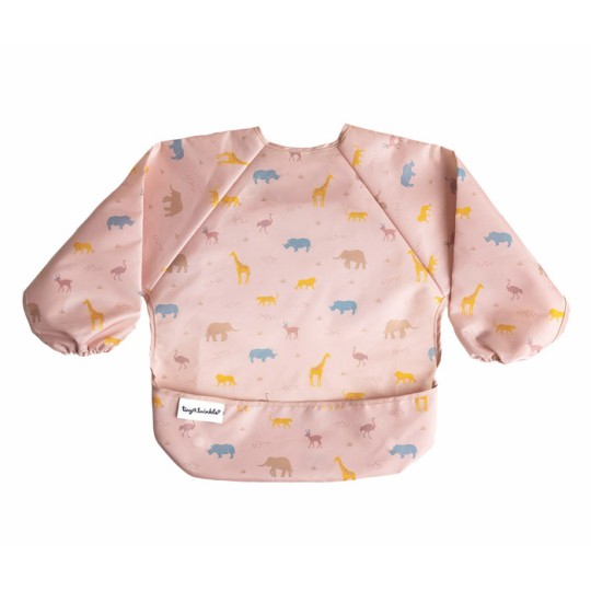 Tiny Twinkle - Bavaglino Grembiule impermeabile con maniche lunghe - 2-4 Anni - Colore: Safari