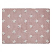 Lorena Canals - Tappeto in cotone Stelle 120x160 - Versioni Lorena Canals: Pink-White