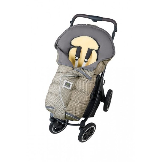 Baby Nest - Sacco passeggino Mucki Lammy Lux - Colori Baby Nest: Sand Grey