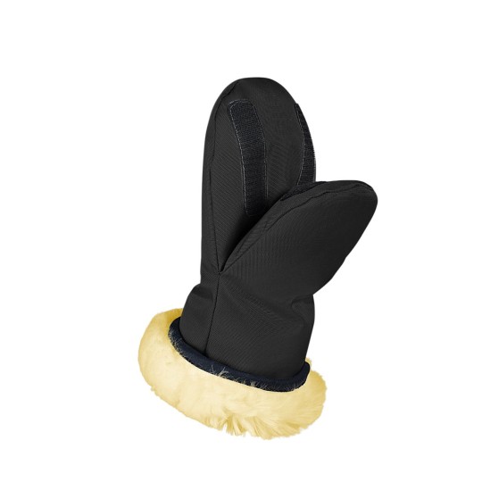 Baby Nest - Muffole Scaldamani con pelo - Colori Baby Nest: Black