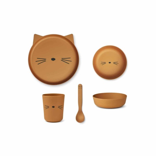 Liewood - Set pappa Brody in plastica - 4pezzi - Colore Liewood: Golden Caramel