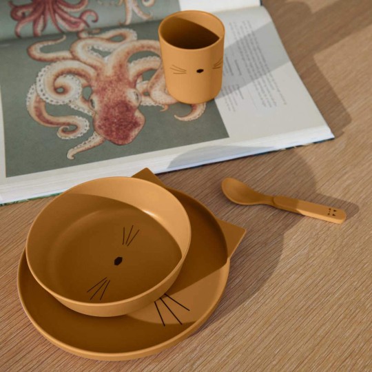 Liewood - Set pappa Brody in plastica - 4pezzi - Colore Liewood: Golden Caramel