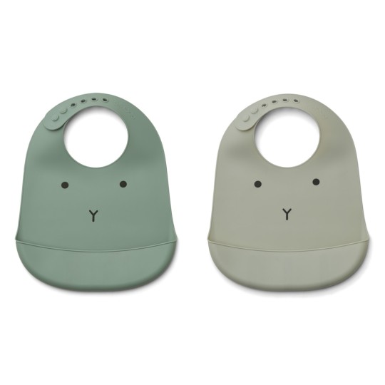 Liewood - Bavaglio in silicone - Confezione da 2 pezzi - Colore Liewood: Rabbit Mint