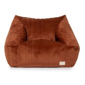 Nobodinoz - Pouf Chelsea Velvet - 72x75x42 cm - Eco-Velluto - Colori Nobodinoz: Wild Brown