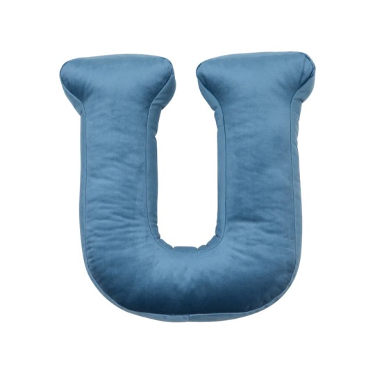 Betty's Home - Cuscino decorativo Alfabeto - Lettera U - Colore: Blu