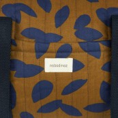 Nobodinoz - Borsa Weekend Paris-Tokyo 44x37x14 cm - Cotone Bio - Colori Nobodinoz: Blue Leaves