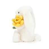 Jellycat - Peluche morbido Coniglio con mazzo di fiori