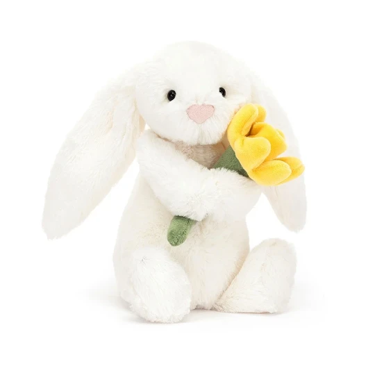 Jellycat - Peluche morbido Coniglio con mazzo di fiori