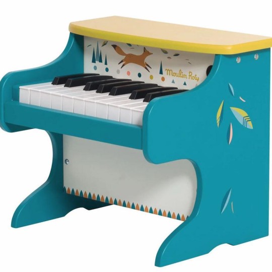 Moulin Roty - Pianoforte elettronico in legno - Volpe - Dai 3 anni