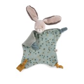 Moulin Roty - Doudou morbido coniglio con peluche - Colore: Salvia