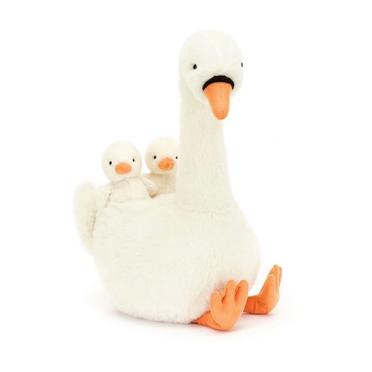 Jellycat - Peluche morbido Cigno con piume