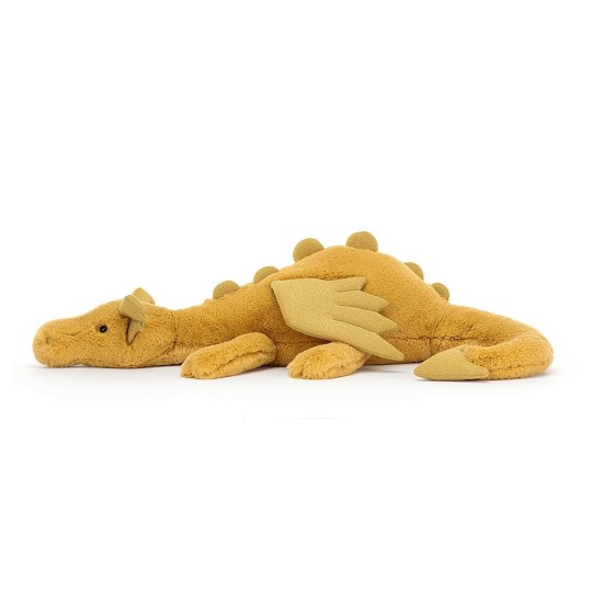 Jellycat - Peluche morbido Drago dorato - Taglie Jellycat: L