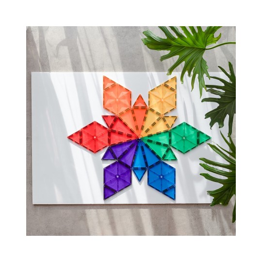 Connetix - 30 Pezzi Geometry rainbow - 100% Plastica ABS Atossica