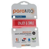 Parakito - Bracciale Adulto antizanzare - Colori Parakito: Rosso "Enjoy & Smile"