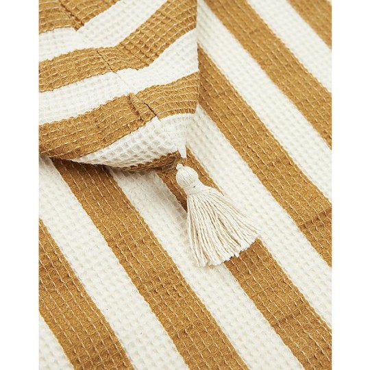 Nobodinoz - Poncho da Bagno Portofino - Cotone Bio - Taglia: 6-9 anni, Colori Nobodinoz: Honey Stripes