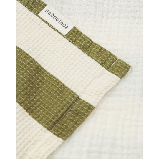 Nobodinoz - Poncho da Bagno Portofino - Cotone Bio - Taglia: 3-6 anni, Colori Nobodinoz: Pistacchio