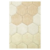 Lorena Canals - Tappeto tondo lavabile Honey Comb - Collezione Planet Bee - 140cm - 100% Cotone