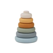 Liewood - Torre in silicone Dag - da impilare - Colore Liewood: Blue Multi Mix