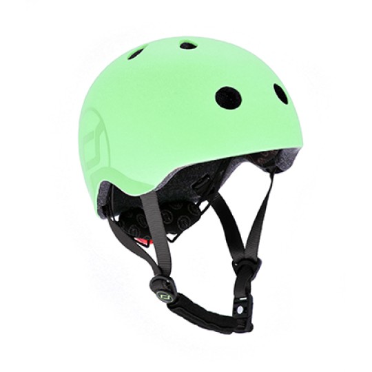 Scoot & Ride - Casco con chiusura magnetica - Taglia: S-M (51-55cm), Colore: Kiwi