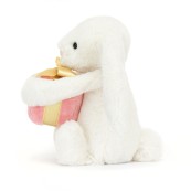 Jellycat - Peluche morbido Coniglietto timido con regalo